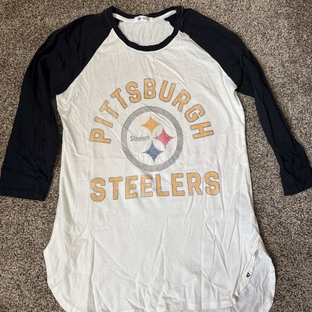'47 Black and White Baseball Tee
